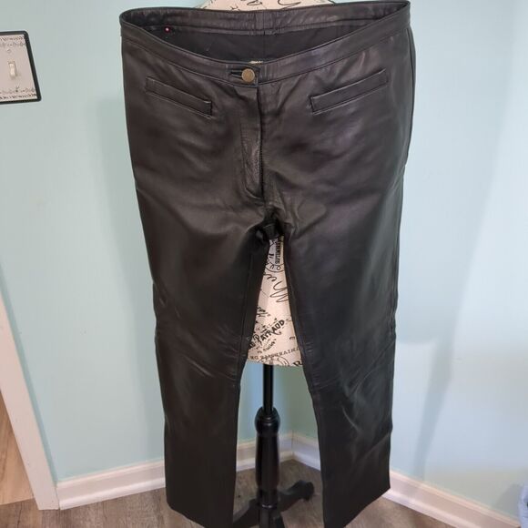 Modal New York Leather Biker pants women's 10 - Picture 1 of 5